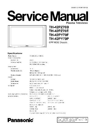 Service manual Panasonic TH-42PY70F, TH-42PZ70B, GPF10DE ― Manual-Shop.ru