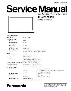 Сервисная инструкция Panasonic TH-42PZ700U GP10DHU chassis ― Manual-Shop.ru