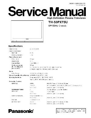 Сервисная инструкция Panasonic TH-50PX75U ― Manual-Shop.ru