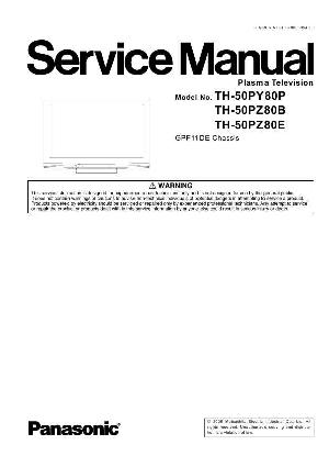 Сервисная инструкция Panasonic TH-50PY80P, TH-50PZ80B, TH-50PZ80E, GPF11DE ― Manual-Shop.ru