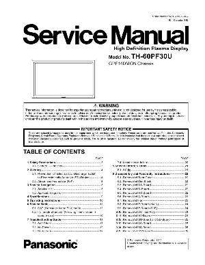 Сервисная инструкция Panasonic TH-60PF30U, GPF14DMON ― Manual-Shop.ru