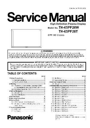 Сервисная инструкция Panasonic TH-65PF20, GPF13D ― Manual-Shop.ru