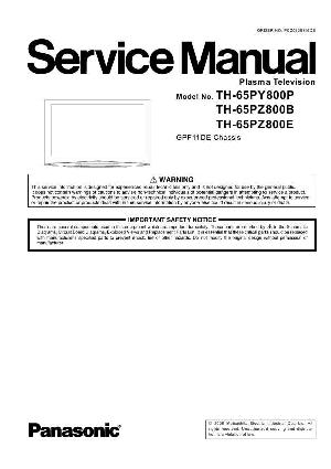 Service manual Panasonic TH-65PY800P, TH-65PZ800B, E, GPF11DE ― Manual-Shop.ru