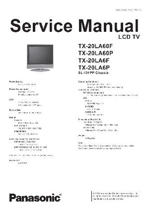 Сервисная инструкция Panasonic TX-20LA6, TX-20LA60, SL-131PP chassis ― Manual-Shop.ru