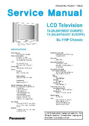 Service manual Panasonic TX-20LB5F, TX-20LB5P, шасси SL-115P ― Manual-Shop.ru