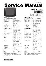 Сервисная инструкция Panasonic TX-25LD90F, TX-28LD90F, EURO-5 chassis