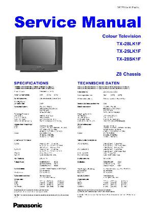 Service manual Panasonic TX-25LK1F, TX-28LK1F, TX-28SK1F, шасси Z8 ― Manual-Shop.ru