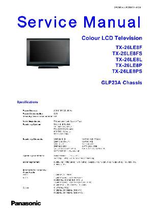 Service manual Panasonic TX-26LE8, GLP23A ― Manual-Shop.ru