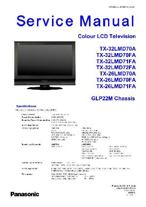 Service manual Panasonic TX-26LMD70FA, TX-26LMD71FA, GLP22M ― Manual-Shop.ru