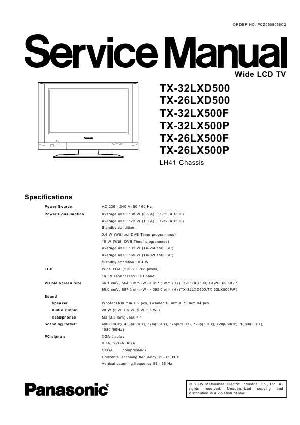 Сервисная инструкция Panasonic TX-26LX500, TX-26LXD500, TX-32LX500, TX-32LXD500, LH41-Chassis ― Manual-Shop.ru