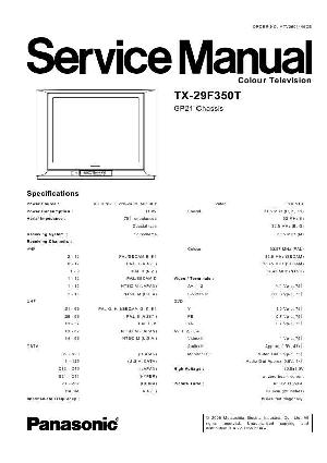 Сервисная инструкция Panasonic TX-29F350T ― Manual-Shop.ru