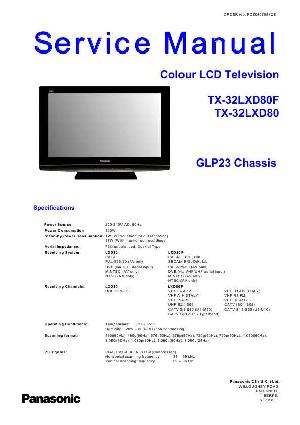 Сервисная инструкция Panasonic TX-32LXD80F, GLP23 Chassis ― Manual-Shop.ru