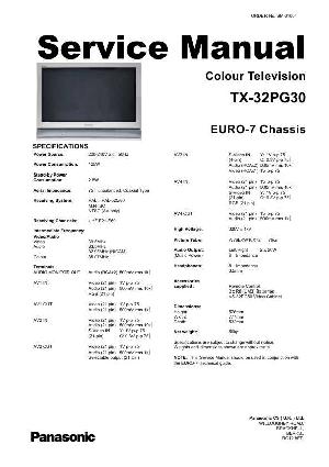 Сервисная инструкция Panasonic TX-32PG30 EURO-7 ― Manual-Shop.ru