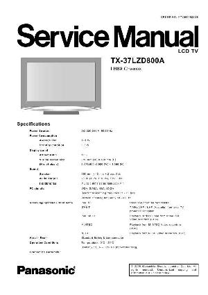 Сервисная инструкция Panasonic TX-37LZD800A ― Manual-Shop.ru