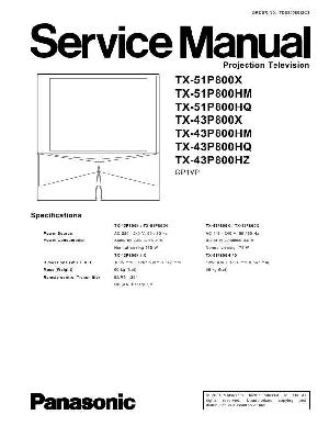 Сервисная инструкция Panasonic TX-43P800, TX-51P800, GP1VP ― Manual-Shop.ru