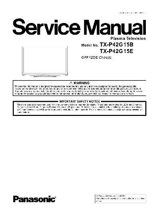 Service manual Panasonic TX-P42G15B E GPF12DE ― Manual-Shop.ru