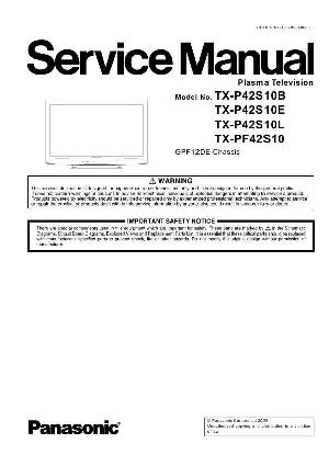 Сервисная инструкция Panasonic TX-P42S10, TX-PF42S10, GPF12DE ― Manual-Shop.ru