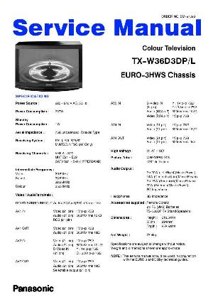 Сервисная инструкция Panasonic TX-W36D3DP ― Manual-Shop.ru