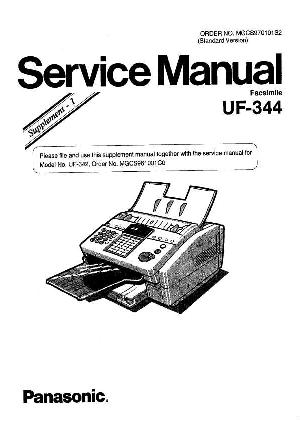 Сервисная инструкция Panasonic UF-344 ― Manual-Shop.ru