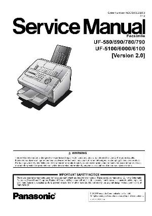 Service manual Panasonic UF-580, UF-590, UF-780, UF-790, UF-5100, UF-6000, UF-6100, SM ― Manual-Shop.ru