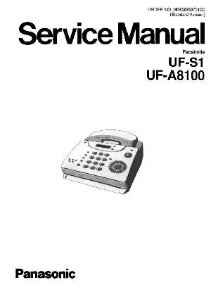 Сервисная инструкция Panasonic UF-A8100 ― Manual-Shop.ru