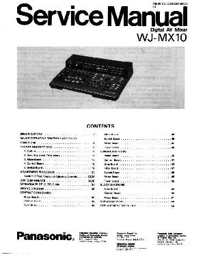 Сервисная инструкция Panasonic WJ-MX10 ― Manual-Shop.ru