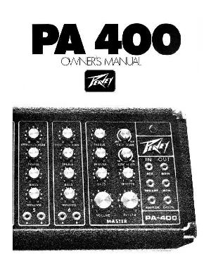 Сервисная инструкция Peavey PA-400 ― Manual-Shop.ru