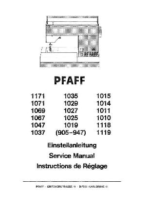 Сервисная инструкция Pfaff 905, 947 ― Manual-Shop.ru