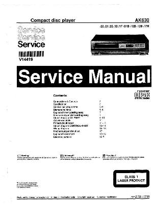 Сервисная инструкция Philips AK-630 ― Manual-Shop.ru