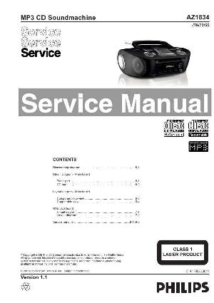 Сервисная инструкция Philips AZ-1834 ― Manual-Shop.ru