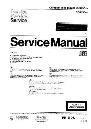 Сервисная инструкция Philips CD-605, CD-615 ― Manual-Shop.ru