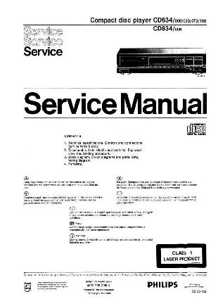 Service manual Philips CD-634, CD-834 ― Manual-Shop.ru