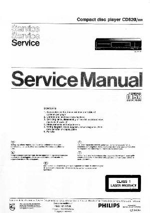 Сервисная инструкция Philips CD-820 ― Manual-Shop.ru