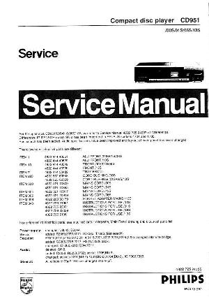 Сервисная инструкция Philips CD-951 ― Manual-Shop.ru