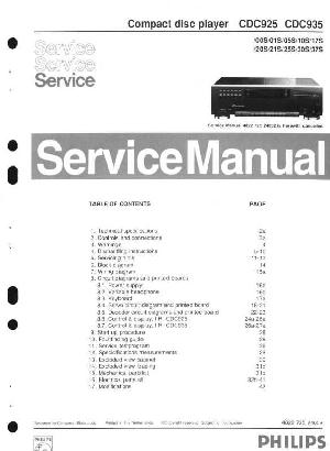 Сервисная инструкция Philips CDC-925, CDC-935 ― Manual-Shop.ru