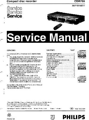 Сервисная инструкция Philips CDR-765 ― Manual-Shop.ru