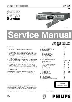 Сервисная инструкция Philips CDR-775 ― Manual-Shop.ru