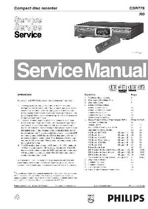 Сервисная инструкция Philips CDR-779 ― Manual-Shop.ru