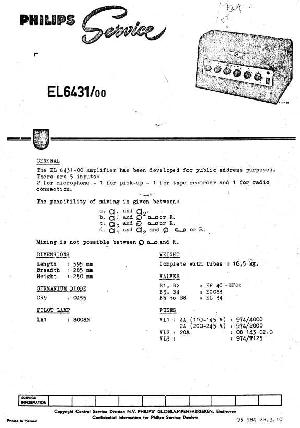 Сервисная инструкция Philips EL-6431 ― Manual-Shop.ru