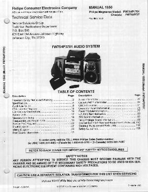 Сервисная инструкция Philips FW-754P ― Manual-Shop.ru