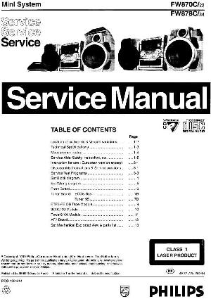 Сервисная инструкция Philips FW-870C, FW-878C ― Manual-Shop.ru
