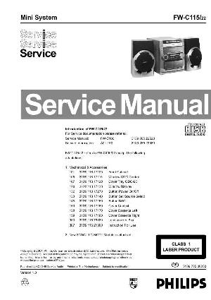 Сервисная инструкция Philips FW-C115 ― Manual-Shop.ru