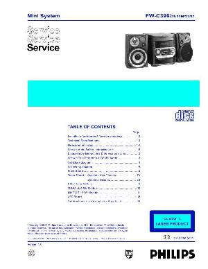 Сервисная инструкция Philips FW-C399 ― Manual-Shop.ru