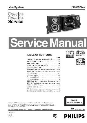 Сервисная инструкция Philips FW-C527 ― Manual-Shop.ru