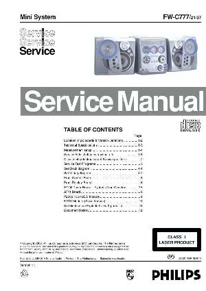 Сервисная инструкция Philips FW-C777 ― Manual-Shop.ru