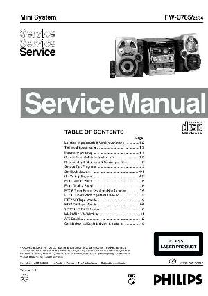 Сервисная инструкция Philips FW-C785 ― Manual-Shop.ru