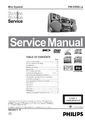 Сервисная инструкция Philips FW-D550 ― Manual-Shop.ru