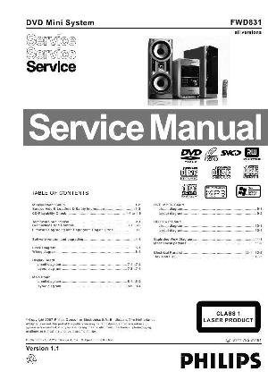 Сервисная инструкция Philips FW-D831 ― Manual-Shop.ru