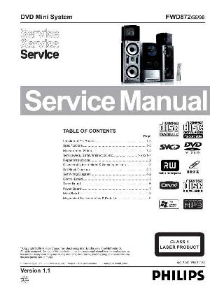Сервисная инструкция Philips FW-D872 ― Manual-Shop.ru