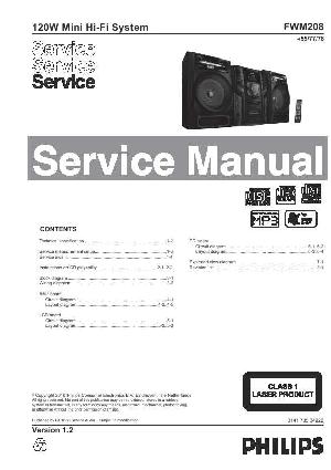 Сервисная инструкция Philips FW-M208 ― Manual-Shop.ru